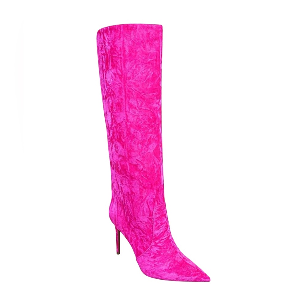 I.N.C. International Concepts Havannah pointed-toe boot pink fuchsia velvet 7.5